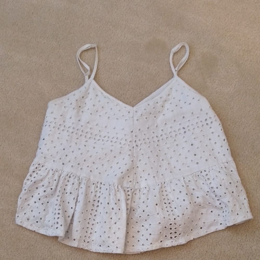 Anthropologie Ivory Eyelet Camisole
